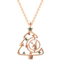 Shangjie OEM Kragen Weihnachtsbaum-Rentier S925 Sterling Silber Gold-Plated Halskette Lange Frauen Halsketten